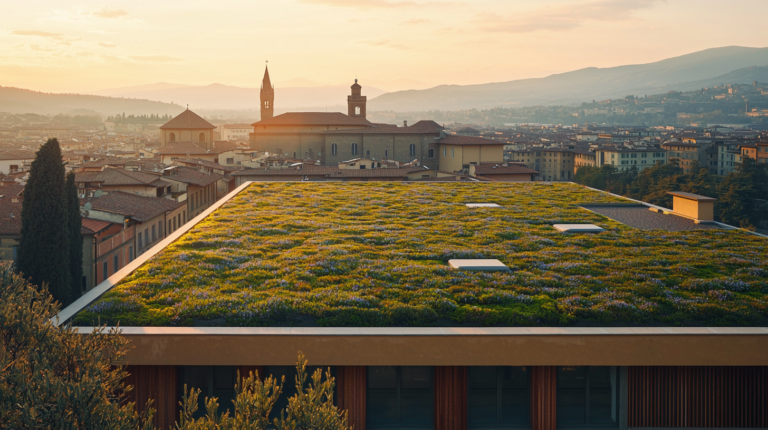 Tetto verde Firenze - copertura con vegetazione su edificio italiano